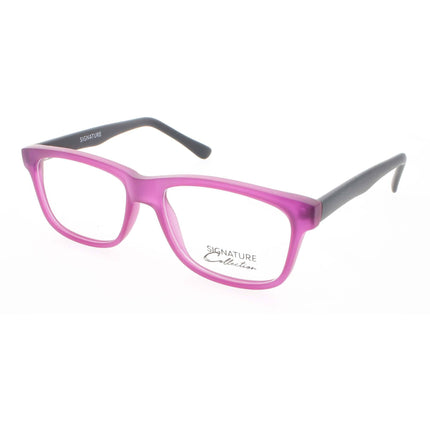 Signature Unisex Eyeglasses - Purple/Black Rectangular Full Rim | S7004 PUR/BLK 49 ,