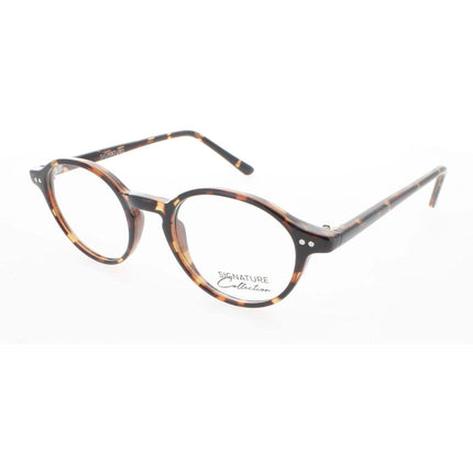 Signature Unisex Eyeglasses - Tortoise Plastic Round Full Rim | S7010 Tortoise 46 ,