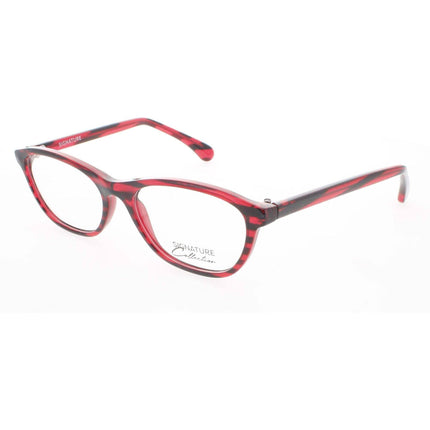 Signature Unisex Eyeglasses - Red Plastic Rectangular Full Rim Frame | S7011 Red 51 ,