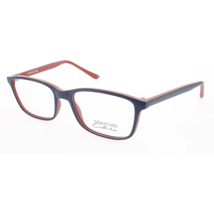 Signature Unisex Eyeglasses - Navy Plastic Rectangular Full Rim Frame | S7016 Navy 51 ,
