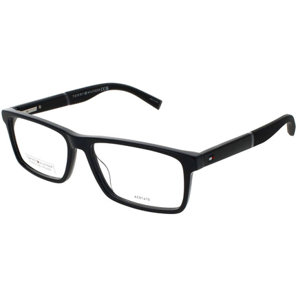 Tommy Hilfiger Men's Eyeglasses - Black Rectangular Full Rim Frame | TH 1909 0807 ,