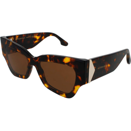 Victoria Beckham Women's Sunglasses - Dark Havana Acetate Cat Eye Frame | VB662S 234 ,