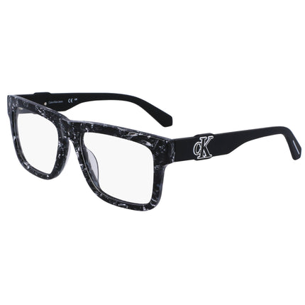 Calvin Klein Jeans Unisex Eyeglasses - Black/White Square Full Rim | CKJ23647 073 ,