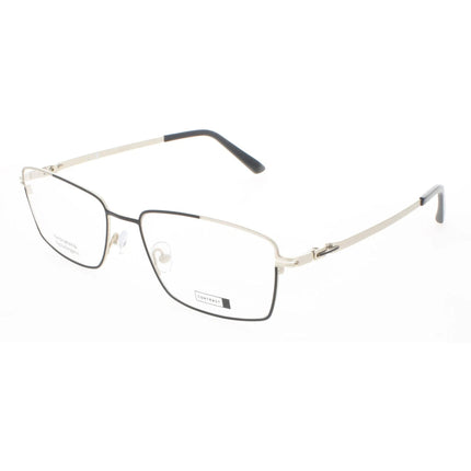 Contrast Unisex Eyeglasses - Demo Lens Metal Rectangular Frame | Museros Black/Gold ,