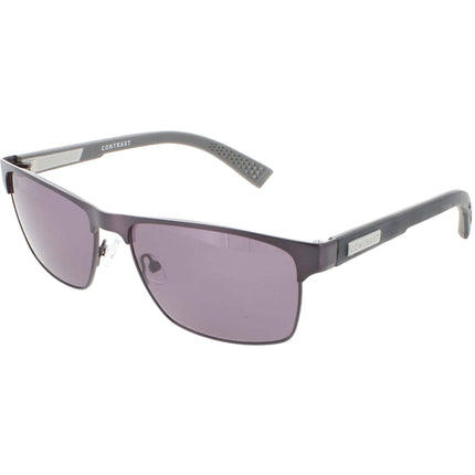 Contrast Unisex Sunglasses - Light Purple Lens Acetate Square Frame | Cts103 Gunmetal ,