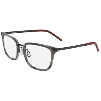 Flexon Unisex Eyeglasses - Grey Horn Acetate/Titanium Square Shape Frame | B2020 021 ,