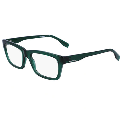 Karl Lagerfeld Men's Eyeglasses - Green Plastic Rectangular Shape Frame | KL6138 300 ,