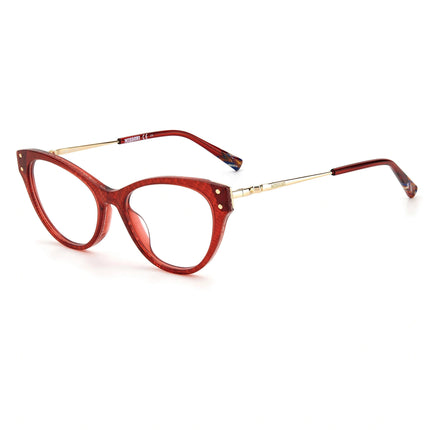 Missoni Women's Eyeglasses - Burgundy Plastic/Metal Cat Eye Full Rim | MIS 0044 0LHF ,