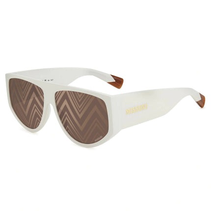 Missoni Women's Sunglasses - Ivory Plastic Pilot Full Rim Frame | MIS 0165/S 0SZJ/EB ,