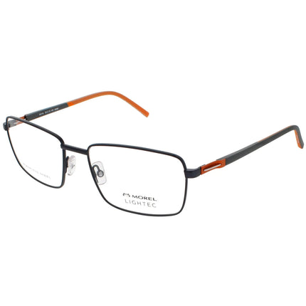 Morel Men's Eyeglasses - Dark Grey/Orange Metal Rectangular Full Rim | 30214L GO08 ,
