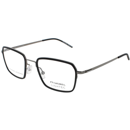 Morel Men's Eyeglasses - Black/Grey Acetate/Metal Square Full Rim Frame | 30263L NG15 ,