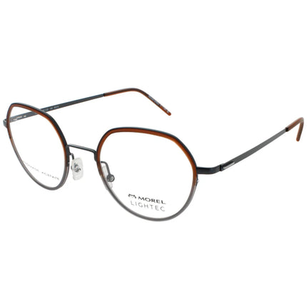 Morel Men's Eyeglasses - Brown/Grey Acetate/Metal Geometric Full Rim | 30264L MG19 ,