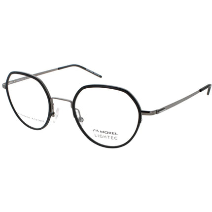 Morel Men's Eyeglasses - Black Acetate/Metal Geometric Full Rim Frame | 30264L NG18 ,