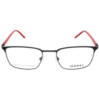Morel Men's Eyeglasses - Grey/Red Metal Square Full Rim Frame Demo Lens | 30246L GR06 ,