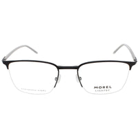 Morel Men's Eyeglasses - Grey/Crystal Metal Rectangular Half Rim Frame | 30248L GN11 ,