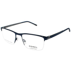 Morel Men's Eyeglasses - Blue Metal Rectangular Half Rim Frame Demo Lens | 30310L BG06