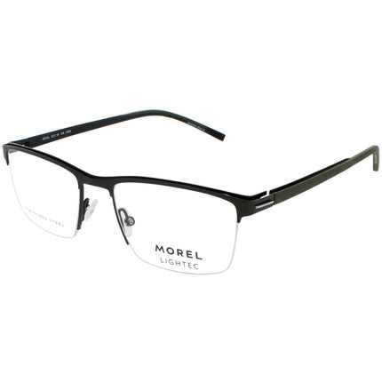 Morel Men's Eyeglasses - Green Metal Rectangular Shape Half Rim Frame | 30310L VN05 ,