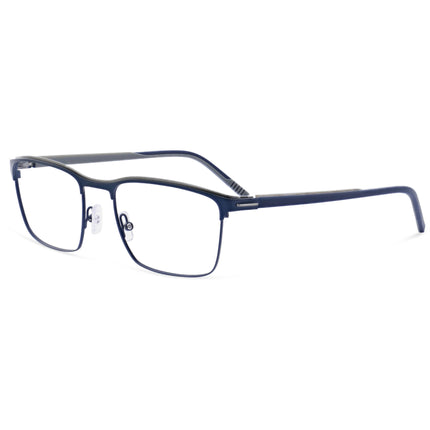 Morel Men's Eyeglasses - Blue/Grey Metal Rectangular Full Rim Frame | 30311L BG08 ,