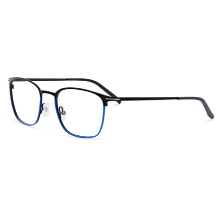 Morel Men's Eyeglasses - Black/Blue Metal Square Shape Full Rim Frame | 30319L NB08 ,