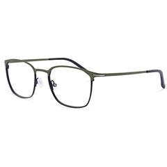 Morel Men's Eyeglasses - Green Metal Square Full Rim Frame Demo Lens | 30319L SP01