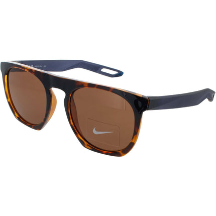 Nike Unisex Sunglasses - Tortoise Plastic Browline Frame | FLATSPOT XXII DV2258 220 ,