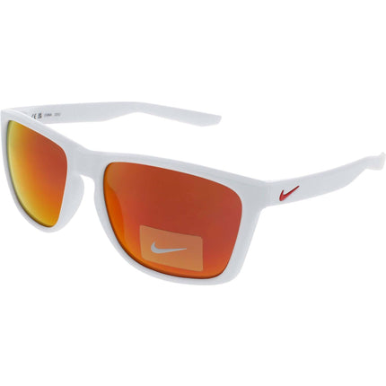 Nike Unisex Sunglasses - White Plastic Rectangular Full Rim | FORTUNE M FD1805 100 ,