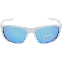 Nike Unisex Sunglasses - White Plastic Wraparound Full Rim Frame | LYNK M FD1817 100 ,