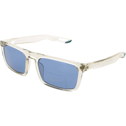 Nike Unisex Sunglasses - Light Bone Plastic Rectangular Full Rim | NV03 DZ7374 072 ,