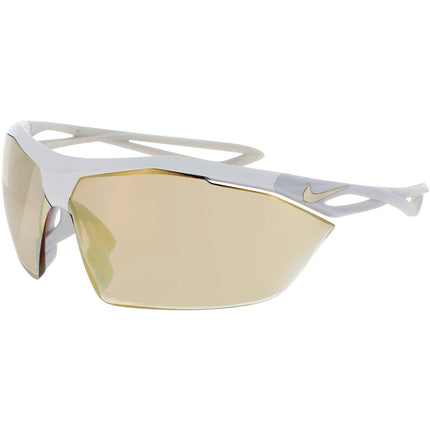 Nike Men's Sunglasses - Matte White Plastic Wraparound Frame | VAPORWING M EV0914 100 ,