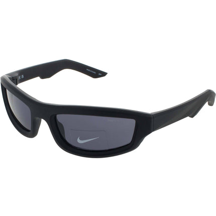 Nike Unisex Sunglasses - Matte Black Rectangular Frame | LUCENT FLASH EV24050 010 ,