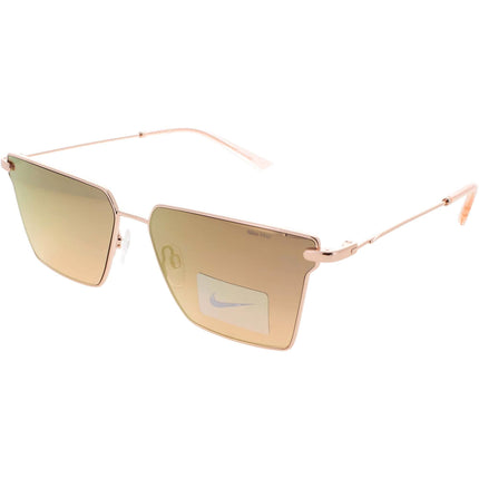 Nike Unisex Sunglasses - Rose Gold Metal Rectangular Frame | PURSUIT FLAIR IB3683X 600 ,