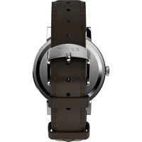 Timex Men's Watch - Midtown Quartz Blue Dial Brown Leather Strap Date | TW2V36500 ,