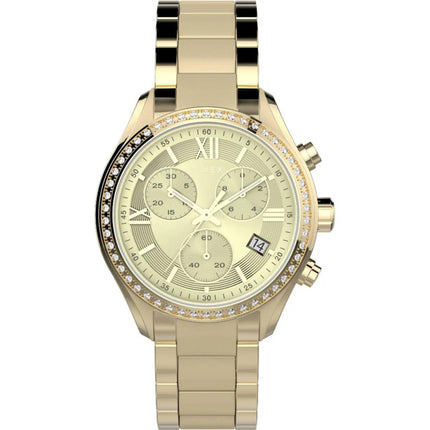 Timex Women's Watch - Chronograph Yellow Gold Stainless Steel Bracelet | TW2V57800 ,