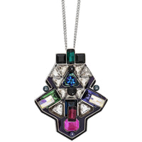 Swarovski Women's Necklace - Buzz Multicolor Crystals with Palladium Chain | 5070638 ,