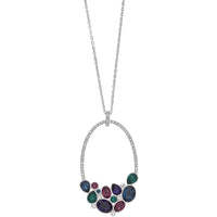 Swarovski Women's Pendant Necklace - Branch Rhodium Plated with Crystals | 5076872 ,
