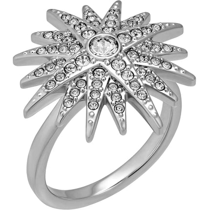 Swarovski Women's Ring - Balthus Rhodium Plated with Crystals Star, Size 9 | 5095317 ,