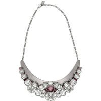 Swarovski Women's Necklace - Diana Palladium Plated with Multi-Stone Bib | 5141353 ,