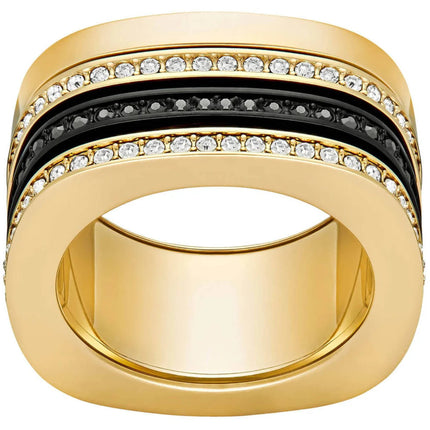 Swarovski Women's Ring - Vio Yellow Gold Plated with Crystal Pavé, Size 7 | 5143854 ,