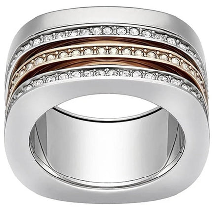 Swarovski Women's Ring - Vio Rhodium and Rose Gold Plated Crystals, Size 7 | 5152856 ,