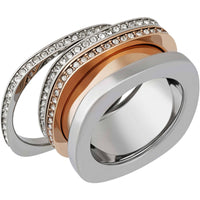 Swarovski Women's Ring - Vio Rhodium and Rose Gold Plated Crystals, Size 7 | 5152856 ,