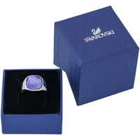 Swarovski Women's Ring - Dot Rhodium Plated with Purple Crystal, Size 7 | 5158366 ,