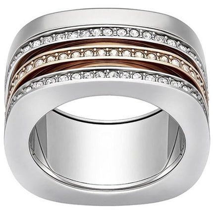 Swarovski Women's Ring - Vio Two Tone Rhodium and Rose Gold Plated, Size 8 | 5184229 ,