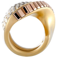 Swarovski Women's Ring - Film Yellow Gold Plated Metallic Crystals, Size 6 | 5237788 ,