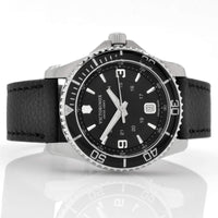 Victorinox Swiss Army Men's Quartz Watch - Maverick Black Leather Strap | 241862 ,