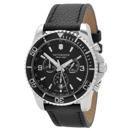 Victorinox Swiss Army Men's Chronograph Watch - Maverick Black Dial Strap | 241864 ,