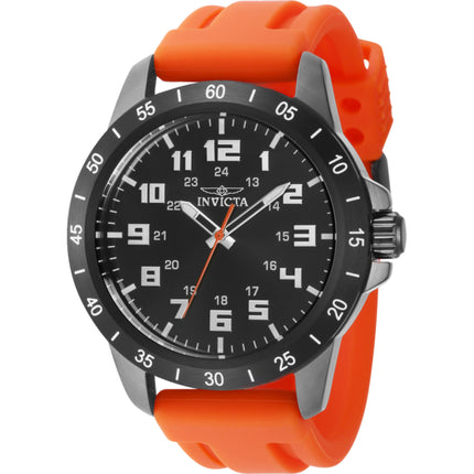 Invicta Men's Watch - Pro Diver Black Dial Orange Rubber Silicone Strap Quartz | 39999 ,