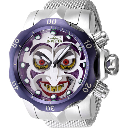Invicta Men's Watch - Venom Chrono Silver Stainless Steel Bracelet Quartz | 48168 ,