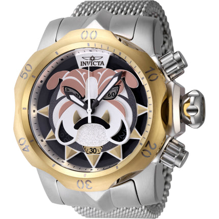 Invicta Men's Watch - Venom Chrono Silver Stainless Steel Bracelet Day-Date | 48170 ,