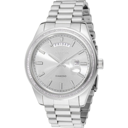 Invicta Men's Watch - Elite Diamond Quartz Silver Tone Dial Steel Bracelet | 48759 ,