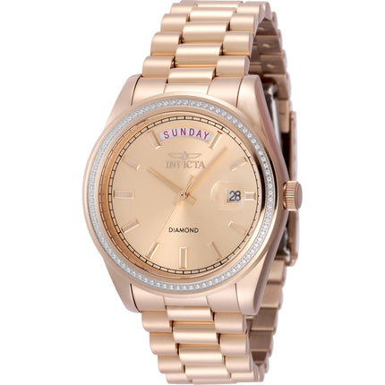 Invicta Women's Watch - Elite Diamond Quartz Rose Gold Dial Steel Bracelet | 48766 ,